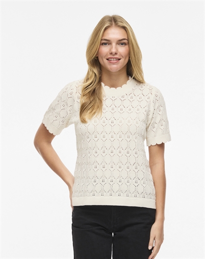 Vila - VILOwen Pointelle Strik - Cloud Dancer 